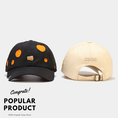 【HAT】チーズ ドット柄 キャップ