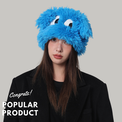【HAT】犬 ふわふわ 6色 バケットハット