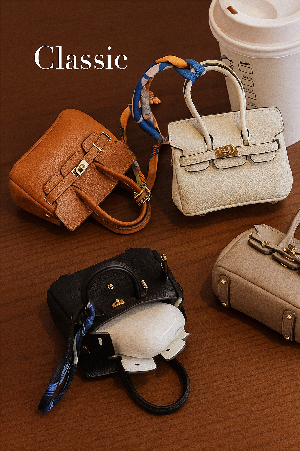 【AIRPODS CASE】ミニバッグデザイン バッグチャーム AirPods /AirPods Proケース