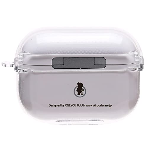 【AIRPODS CASE】Airpods pro ケース おしゃれ 韓国 Airpods pro2 ケース かわいい PC くま  (AirpodsPro(第1/2世代) クリア)