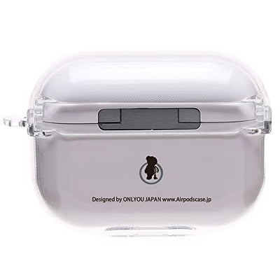 【AIRPODS CASE】Airpods pro ケース おしゃれ 韓国 Airpods pro2 ケース かわいい PC くま  (AirpodsPro(第1/2世代) クリア)