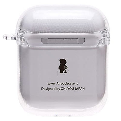 【AIRPODS CASE】Airpods pro ケース おしゃれ 韓国 Airpods pro2 ケース かわいい PC くま  (AirpodsPro(第1/2世代) クリア)
