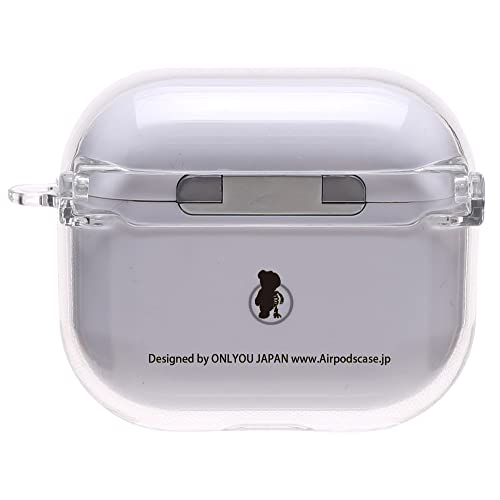 【AIRPODS CASE】Airpods pro ケース おしゃれ 韓国 Airpods pro2 ケース かわいい PC くま  (AirpodsPro(第1/2世代) クリア)