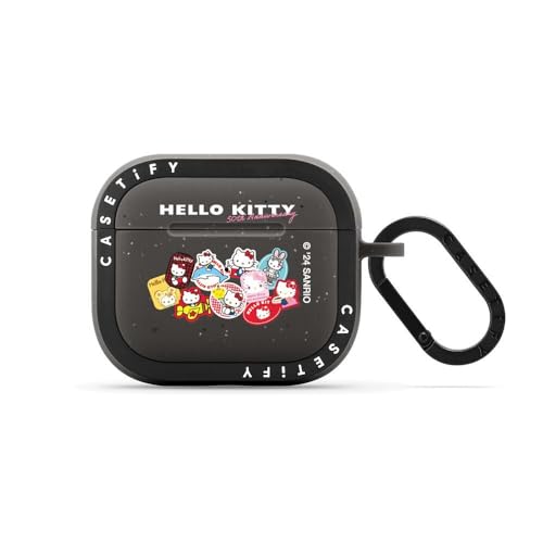 【AIRPODS CASE】CASETiFY バウンス AirPods ケース (第3世代) - Hello Kitty 50th Anniversary Earbuds Case - マットチャコール
