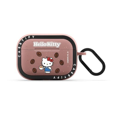 【AIRPODS CASE】CASETiFY バウンス AirPods ケース (第3世代) - Hello Kitty 50th Anniversary Earbuds Case - マットチャコール