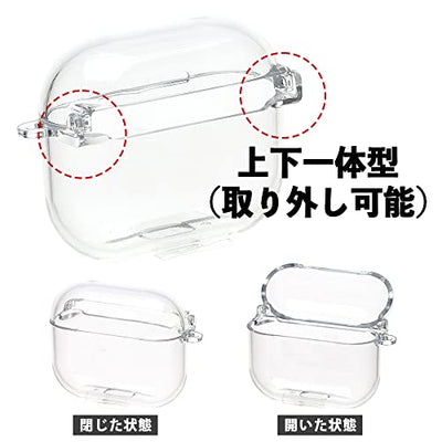 【AIRPODS CASE】Airpods pro ケース おしゃれ 韓国 Airpods pro2 ケース かわいい PC くま  (AirpodsPro(第1/2世代) クリア)