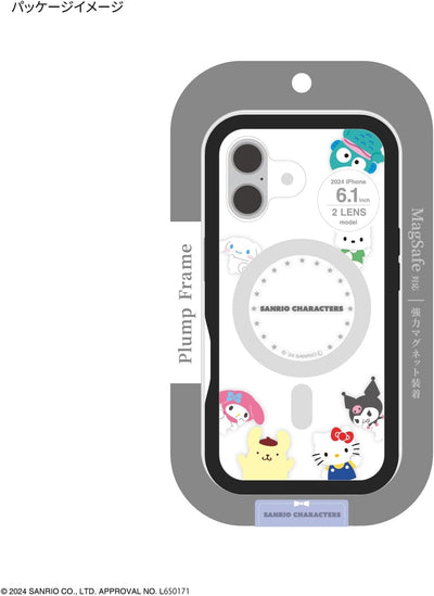 【IPHONE CASE】グルマンディーズ サンリオキャラクターズ iPhone16 MagSafe 対応 プランプフレームケース