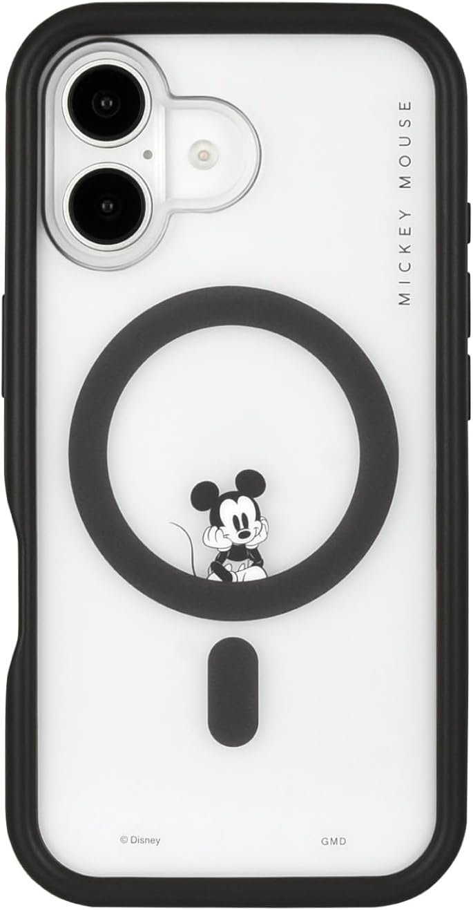 【IPHONE CASE】グルマンディーズ ディズニーキャラクター ／ iPhone16 MagSafe 対応 プランプフレームケース ミッキーマウス