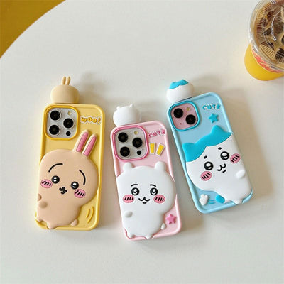 【IPHONE CASE】iPhone14 用ケース スマホケース ちいかわ 飾り付け カートゥーン おしゃれ 可愛い 保護ケースカバー