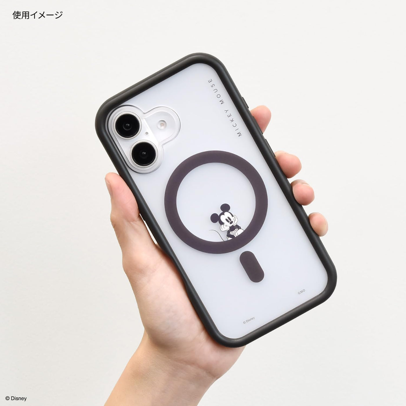 【IPHONE CASE】グルマンディーズ ディズニーキャラクター ／ iPhone16 MagSafe 対応 プランプフレームケース ミッキーマウス