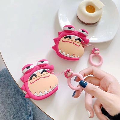 【AIRPODS CASE】恐竜 クレヨンしんちゃん 『第1.2世代 対応』AirPods ケース エアーポッズ カラビナ