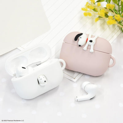 【AIRPODS CASE】グルマンディーズ ピーナッツ AirPods Pro(第2世代)/AirPods Pro 対応 シリコンケース ぶら下がり SNGG-39B