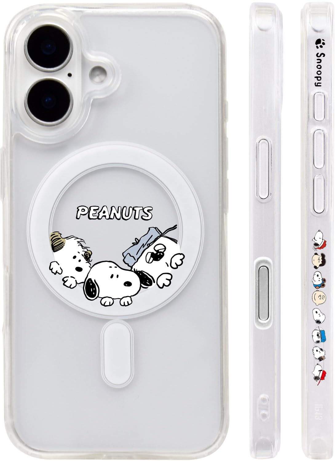 【IPHONE CASE】iPhone16 用 ケース マグネット MagSafe対応 スヌーピー スマホケース 携帯カバー 耐衝撃