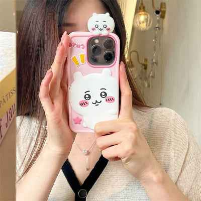 【IPHONE CASE】iPhone14 用ケース スマホケース ちいかわ 飾り付け カートゥーン おしゃれ 可愛い 保護ケースカバー