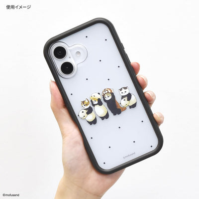 【IPHONE CASE】グルマンディーズ mofusand iPhone16 対応 プランプフレームケース ブラック