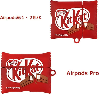 【Airpods第1/2世代・Airpods pro・Airpods第3世代に適用】ワセリン キットカット MM チョコレート イヤホンケース シリコン おもしろい 収納ケース キズ防止 耐衝撃 全面保護 紛失防止 キャラクター (モンスター, Airpods 第3世代)