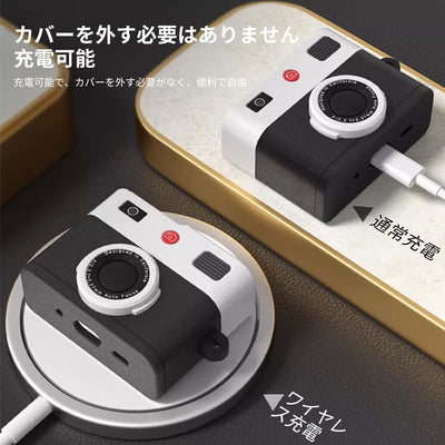 【AIRPODS CASE】AirPods 第4世代 カバー レトロカメラ