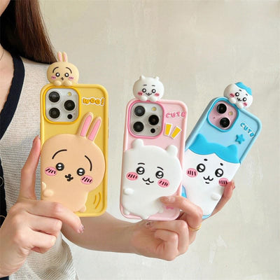 【IPHONE CASE】iPhone14 用ケース スマホケース ちいかわ 飾り付け カートゥーン おしゃれ 可愛い 保護ケースカバー
