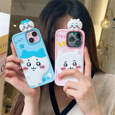 【IPHONE CASE】iPhone14 用ケース スマホケース ちいかわ 飾り付け カートゥーン おしゃれ 可愛い 保護ケースカバー