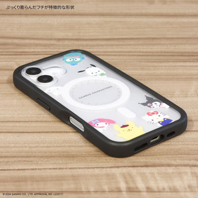 【IPHONE CASE】グルマンディーズ サンリオキャラクターズ iPhone16 MagSafe 対応 プランプフレームケース