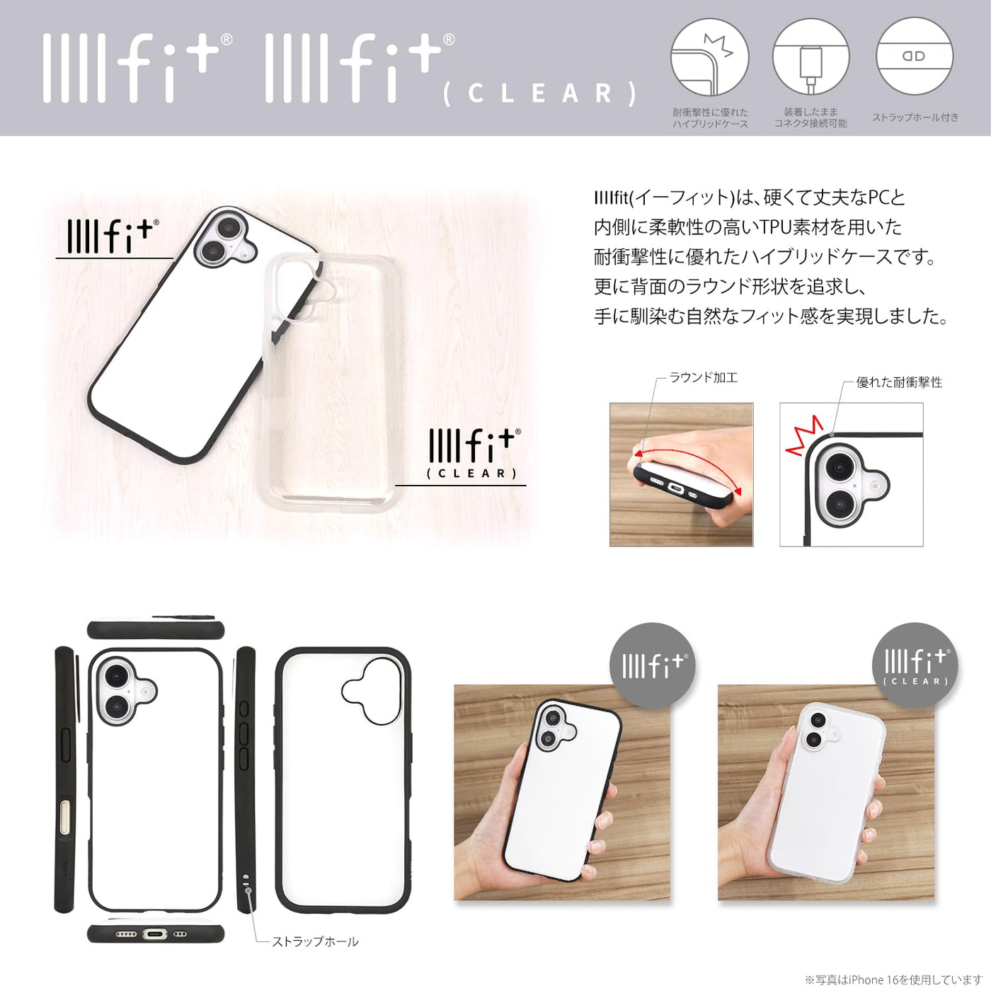 【IPHONE CASE】グルマンディーズ ちいかわ IIIIfit Clear iPhone16 対応 ケース 集合 CK-55B