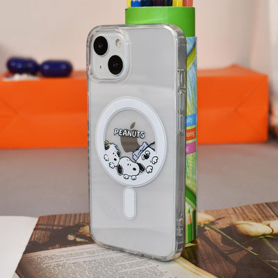 【IPHONE CASE】iPhone16 用 ケース マグネット MagSafe対応 スヌーピー スマホケース 携帯カバー 耐衝撃