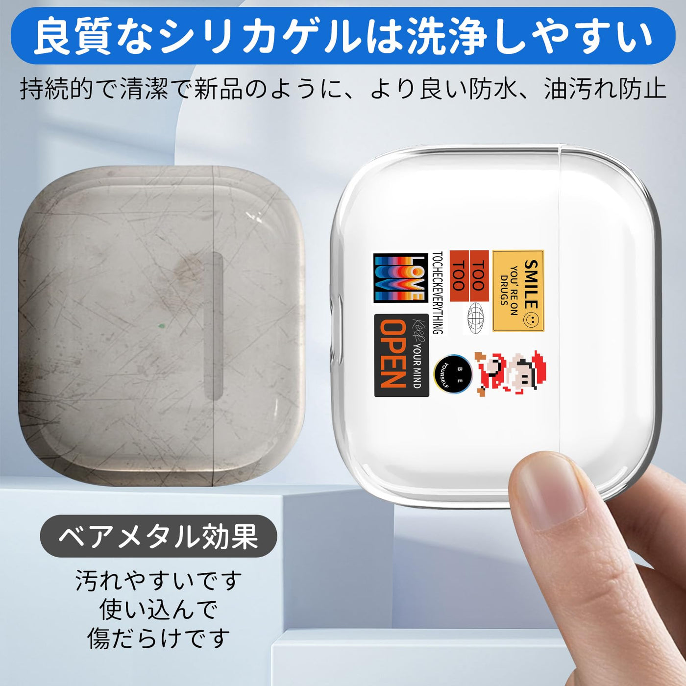【AIRPODS CASE】 おしゃれ かわいい AirPods Pro 第2世代 ケース 韓国 おもしろ ステッカー