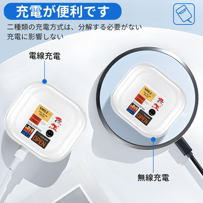 【AIRPODS CASE】 おしゃれ かわいい AirPods Pro 第2世代 ケース 韓国 おもしろ ステッカー