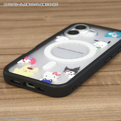【IPHONE CASE】グルマンディーズ サンリオキャラクターズ iPhone16 MagSafe 対応 プランプフレームケース