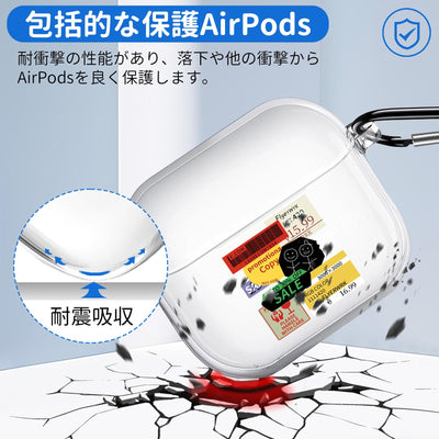 【AIRPODS CASE】 おしゃれ かわいい AirPods Pro 第2世代 ケース 韓国 おもしろ ステッカー