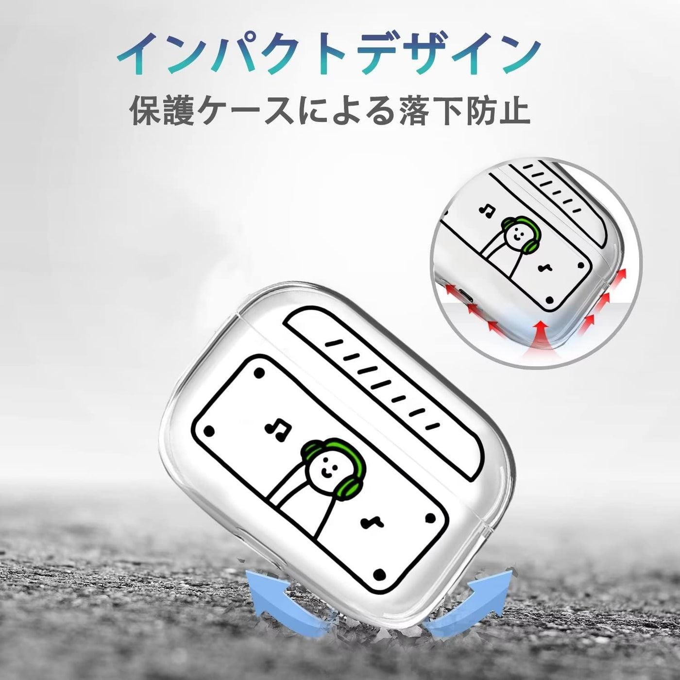 【AIRPODS CASE】二次元スタイル シンプルなスタイル エアーポッズ