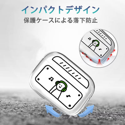 【AIRPODS CASE】二次元スタイル シンプルなスタイル エアーポッズ