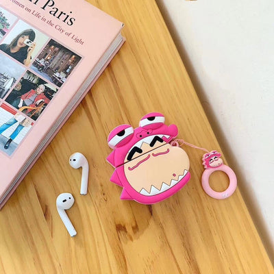 【AIRPODS CASE】恐竜 クレヨンしんちゃん 『第1.2世代 対応』AirPods ケース エアーポッズ カラビナ