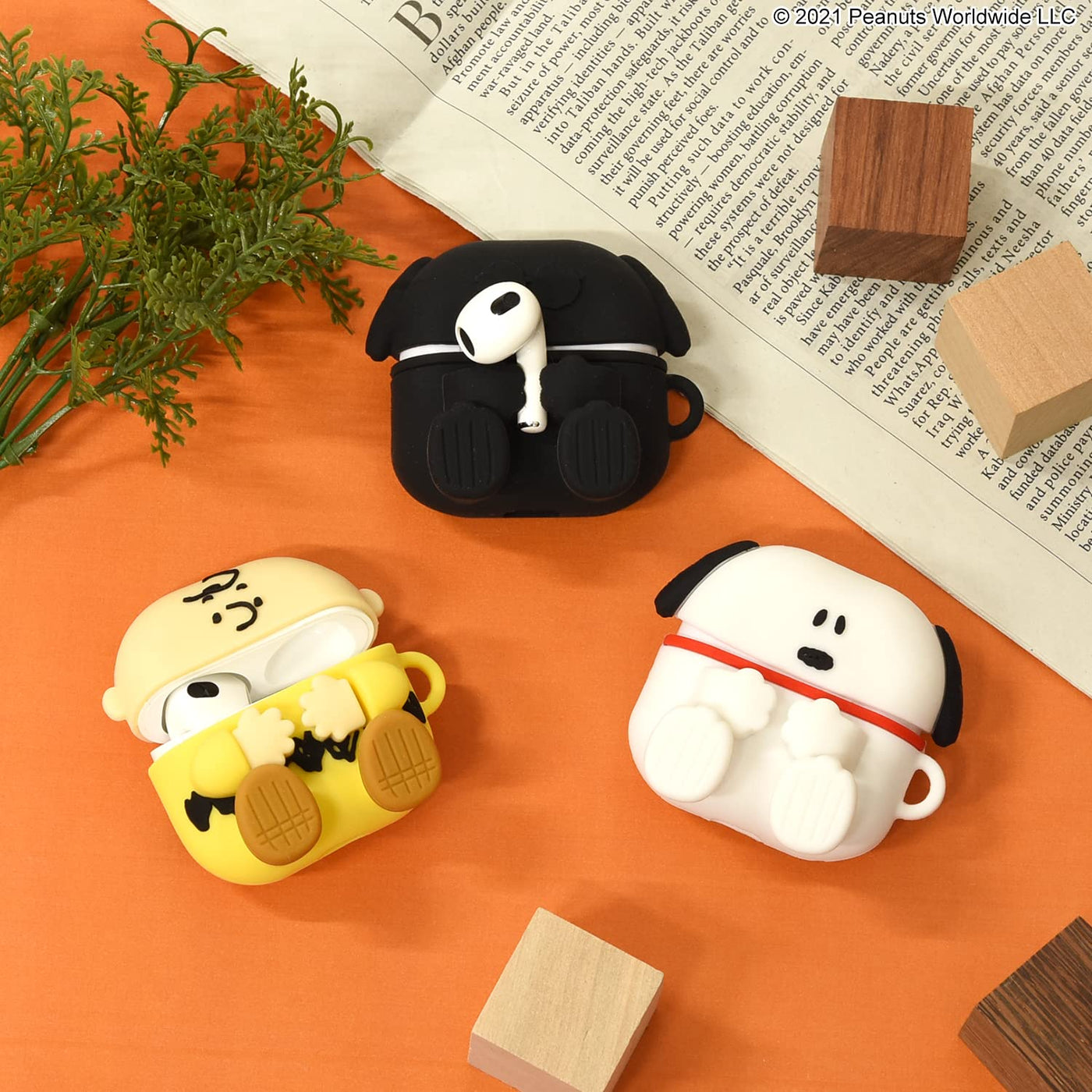 【AIRPODS CASE】グルマンディーズピーナッツ AirPods(第3世代)対応 シリコンケース スヌーピー