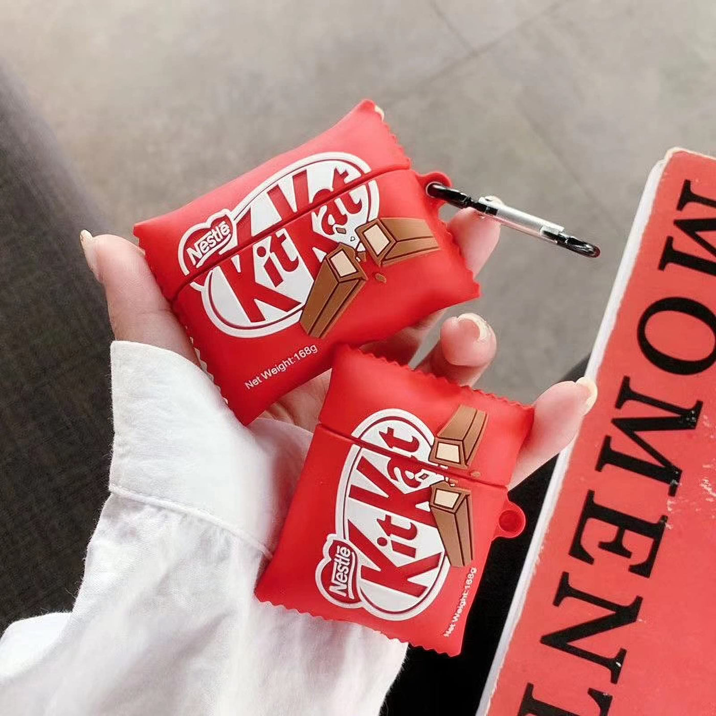 【Airpods第1/2世代・Airpods pro・Airpods第3世代に適用】ワセリン キットカット MM チョコレート イヤホンケース シリコン おもしろい 収納ケース キズ防止 耐衝撃 全面保護 紛失防止 キャラクター (モンスター, Airpods 第3世代)