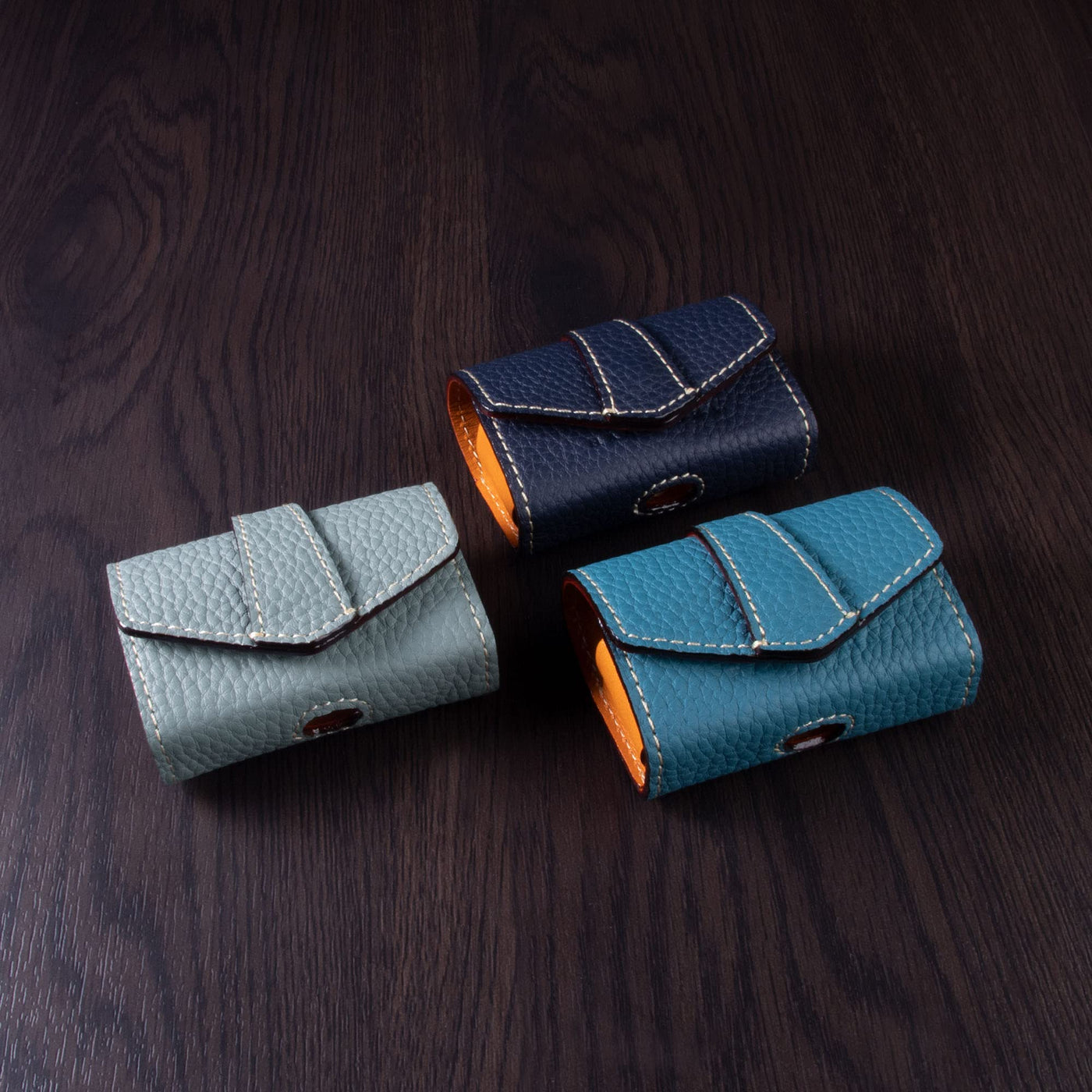 【AIRPODS CASE】本革 AirPods Pro ケース シュリンクレザー スムースレザー バイカラー ポップ メンズ レディース エアーポッツプロ レザー 保護 カバー 充電 APpro-Grege