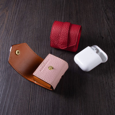 【AIRPODS CASE】本革 AirPods Pro ケース シュリンクレザー スムースレザー バイカラー ポップ メンズ レディース エアーポッツプロ レザー 保護 カバー 充電 APpro-Grege