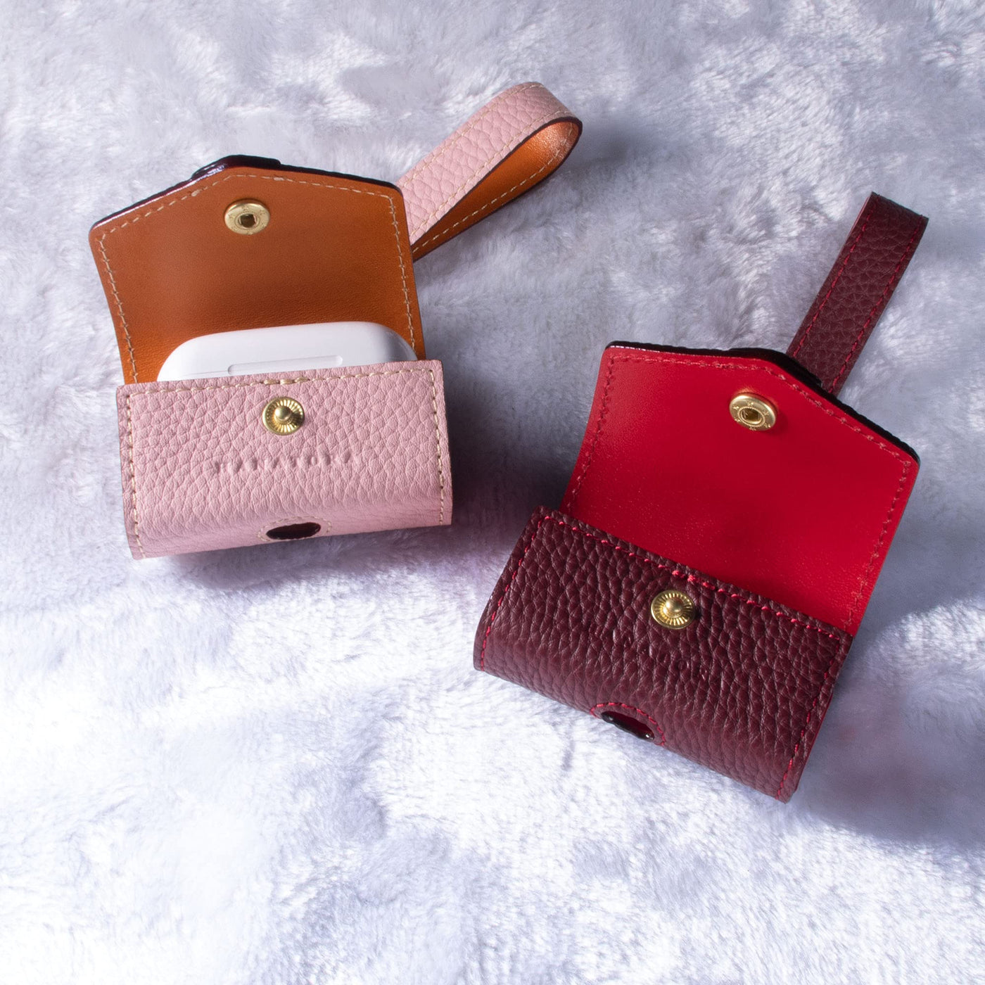 【AIRPODS CASE】本革 AirPods Pro ケース シュリンクレザー スムースレザー バイカラー ポップ メンズ レディース エアーポッツプロ レザー 保護 カバー 充電 APpro-Grege