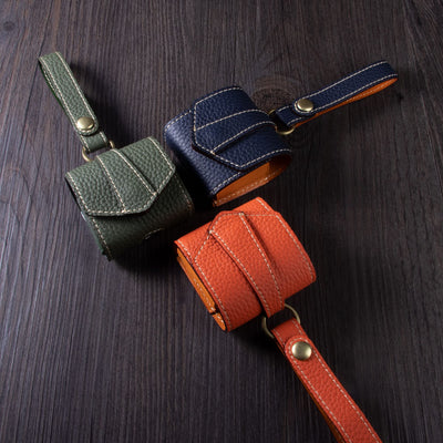 【AIRPODS CASE】本革 AirPods Pro ケース シュリンクレザー スムースレザー バイカラー ポップ メンズ レディース エアーポッツプロ レザー 保護 カバー 充電 APpro-Grege