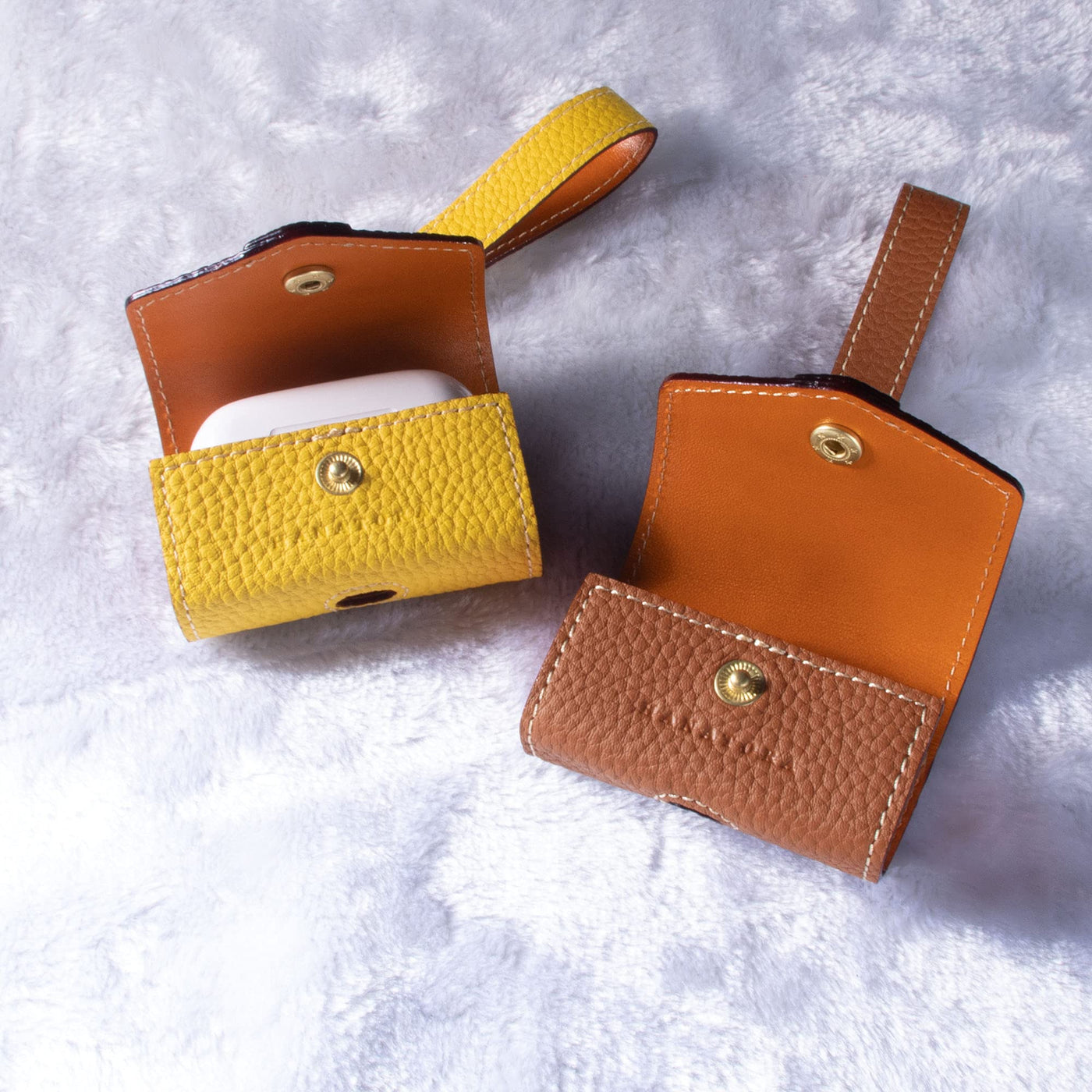 【AIRPODS CASE】本革 AirPods Pro ケース シュリンクレザー スムースレザー バイカラー ポップ メンズ レディース エアーポッツプロ レザー 保護 カバー 充電 APpro-Grege