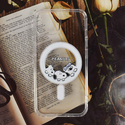 【IPHONE CASE】iPhone16 用 ケース マグネット MagSafe対応 スヌーピー スマホケース 携帯カバー 耐衝撃
