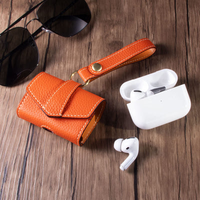 【AIRPODS CASE】本革 AirPods Pro ケース シュリンクレザー スムースレザー バイカラー ポップ メンズ レディース エアーポッツプロ レザー 保護 カバー 充電 APpro-Grege