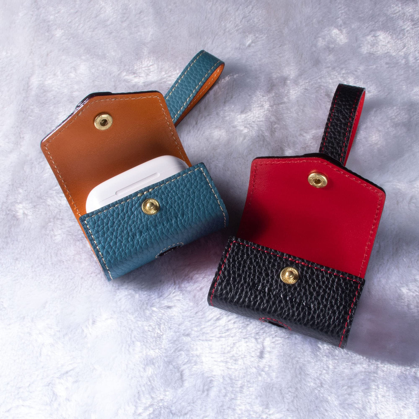 【AIRPODS CASE】本革 AirPods Pro ケース シュリンクレザー スムースレザー バイカラー ポップ メンズ レディース エアーポッツプロ レザー 保護 カバー 充電 APpro-Grege