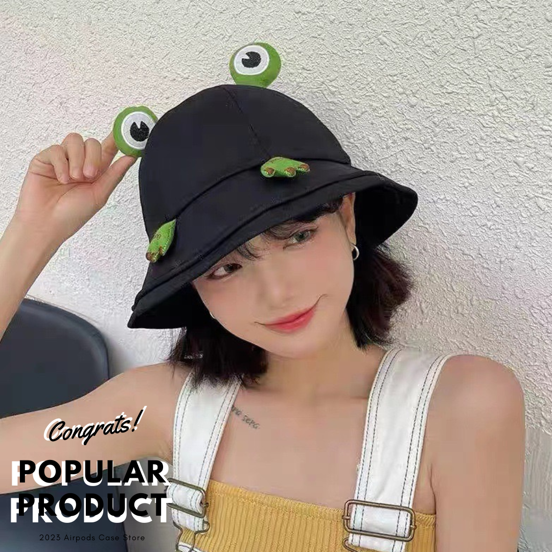 【HAT】蛙 ふわふわ 5色 ボアバケットハット