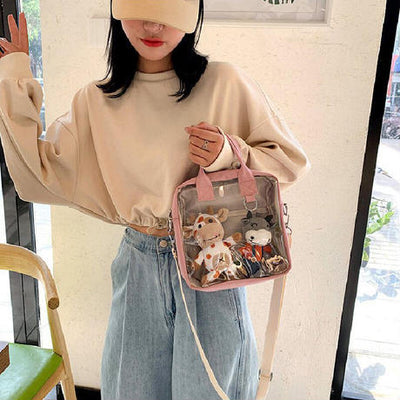 【Cute Bag】痛バッグ 可愛い 透明ぬいぐるみトートバッグ