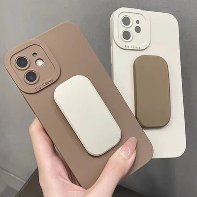 【iPhone Case】シンプルキックスタンド2色　iPhoneケース