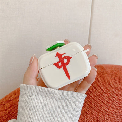 【Airpods Case】 オリジナル麻雀柄・中/発Airpods/AirPods Proケース