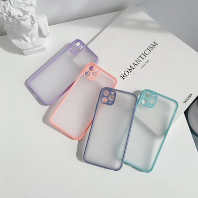 【iPhone Case】マカロンカラーシンプルiPhoneケース