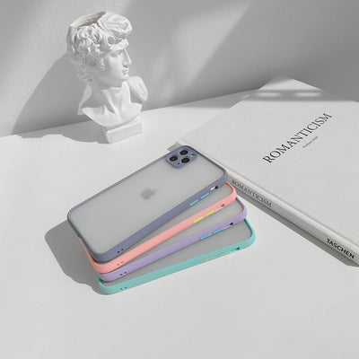 【iPhone Case】マカロンカラーシンプルiPhoneケース