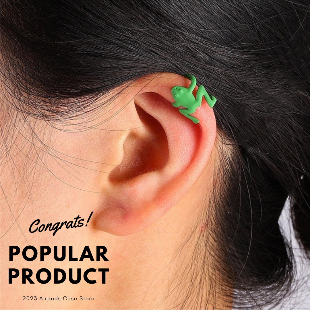 【EARRINGS】可愛い 個性 カエル 4色 人気 イヤーカフ ピアス
